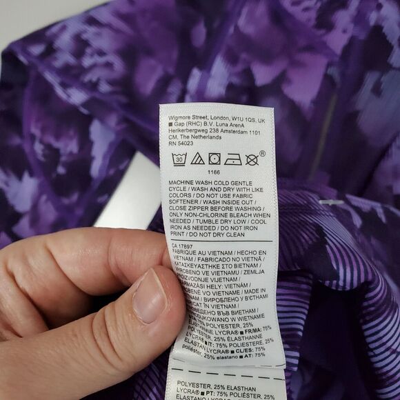Athleta Printed Rainier Tight Legging Size S Spliced Floral Basalt Violet Purple - Picture 10 of 14